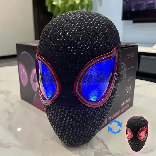 Mascara Spiderman Headgear Cosplay Moving Eyes Electronic Mask Spider Man 1:1 Remote Control Elastic Toys for Adults Kids Gift