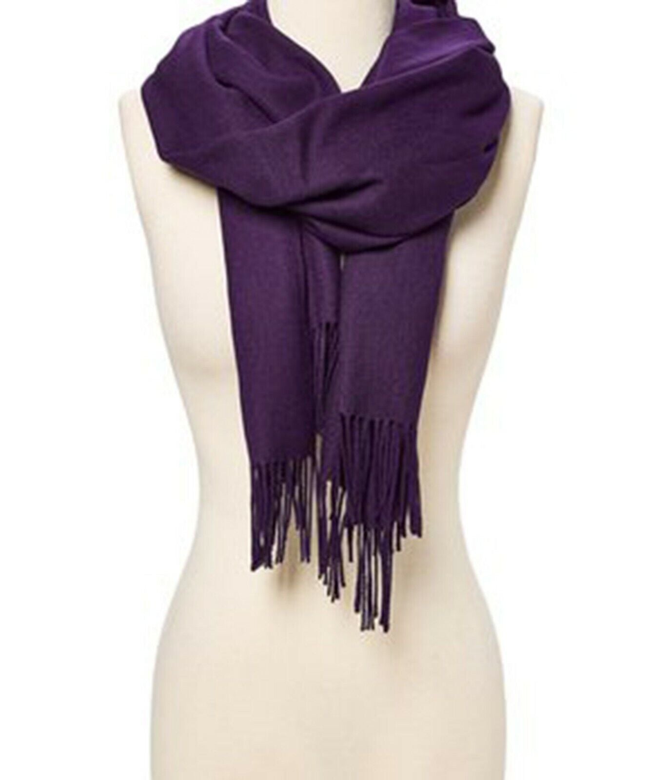 Soft Silk Shawl Wrap Women Pashmina Solid Scarf Stole Cashmere Wool Ladies Scarf