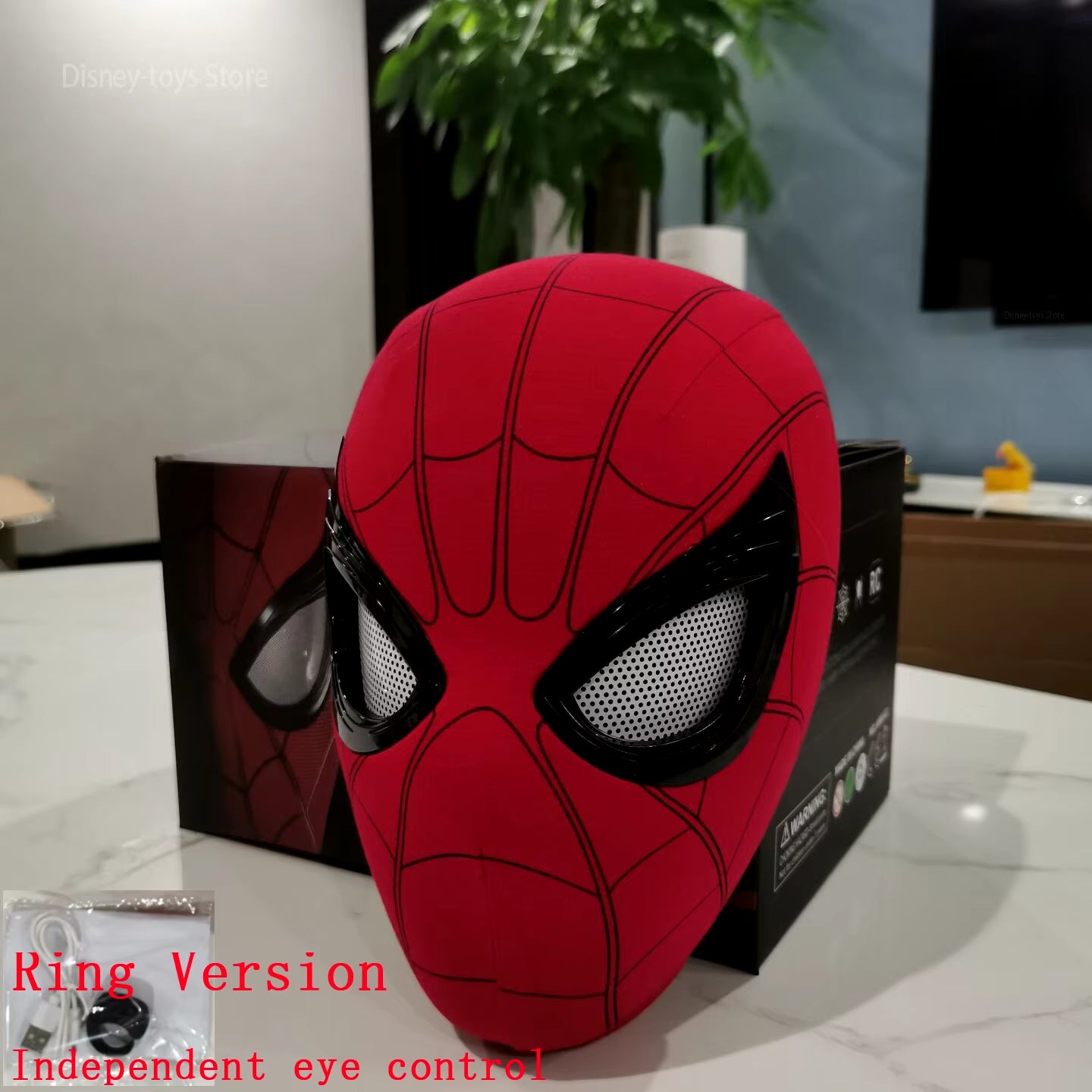 Mascara Spiderman Headgear Cosplay Moving Eyes Electronic Mask Spider Man 1:1 Remote Control Elastic Toys for Adults Kids Gift