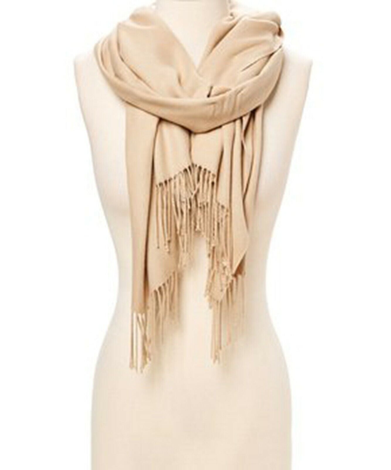 Soft Silk Shawl Wrap Women Pashmina Solid Scarf Stole Cashmere Wool Ladies Scarf