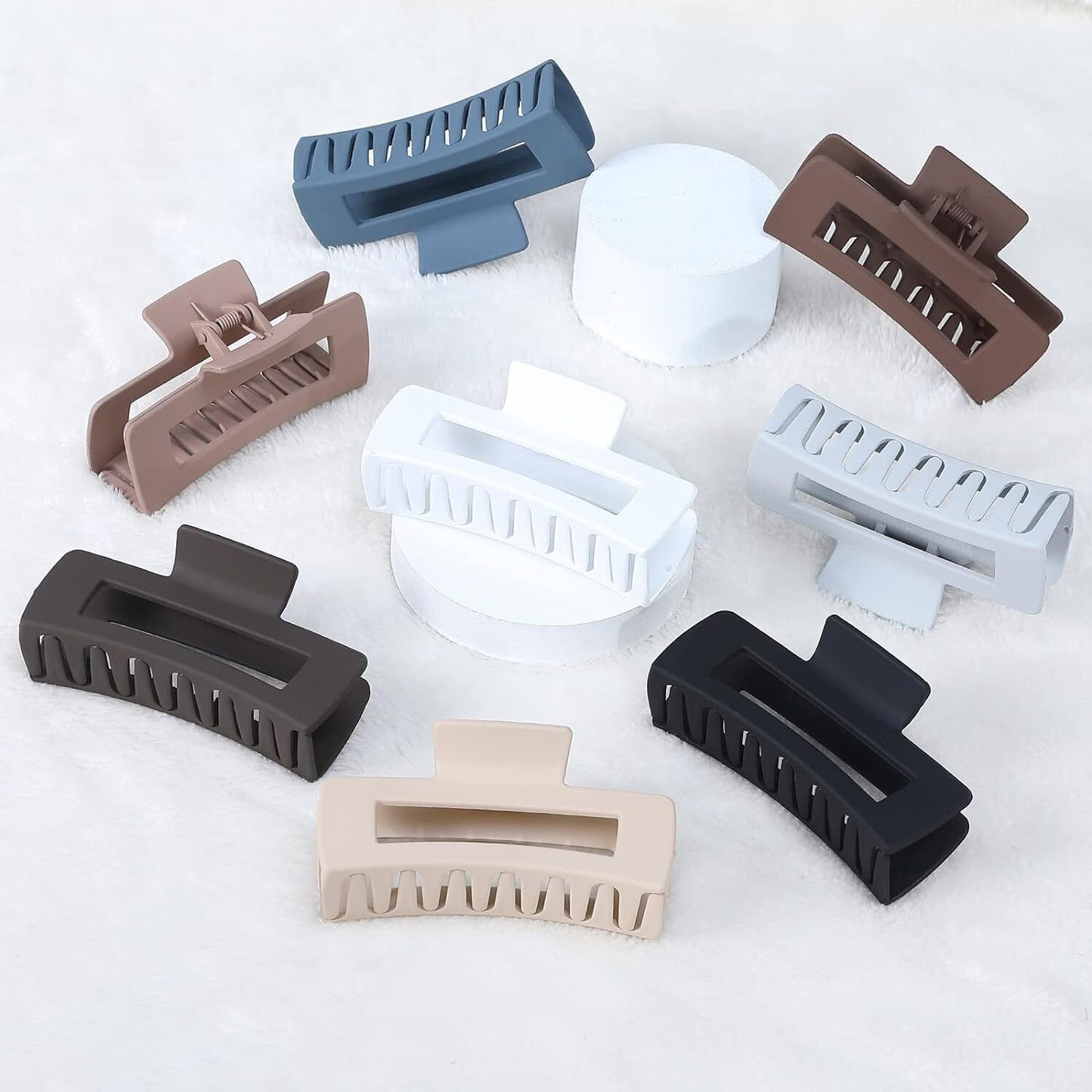 4.1 Inch Large Hair Claw Clips 8 Pcs Rectangle Big Hair Clips for Thick Hair Non