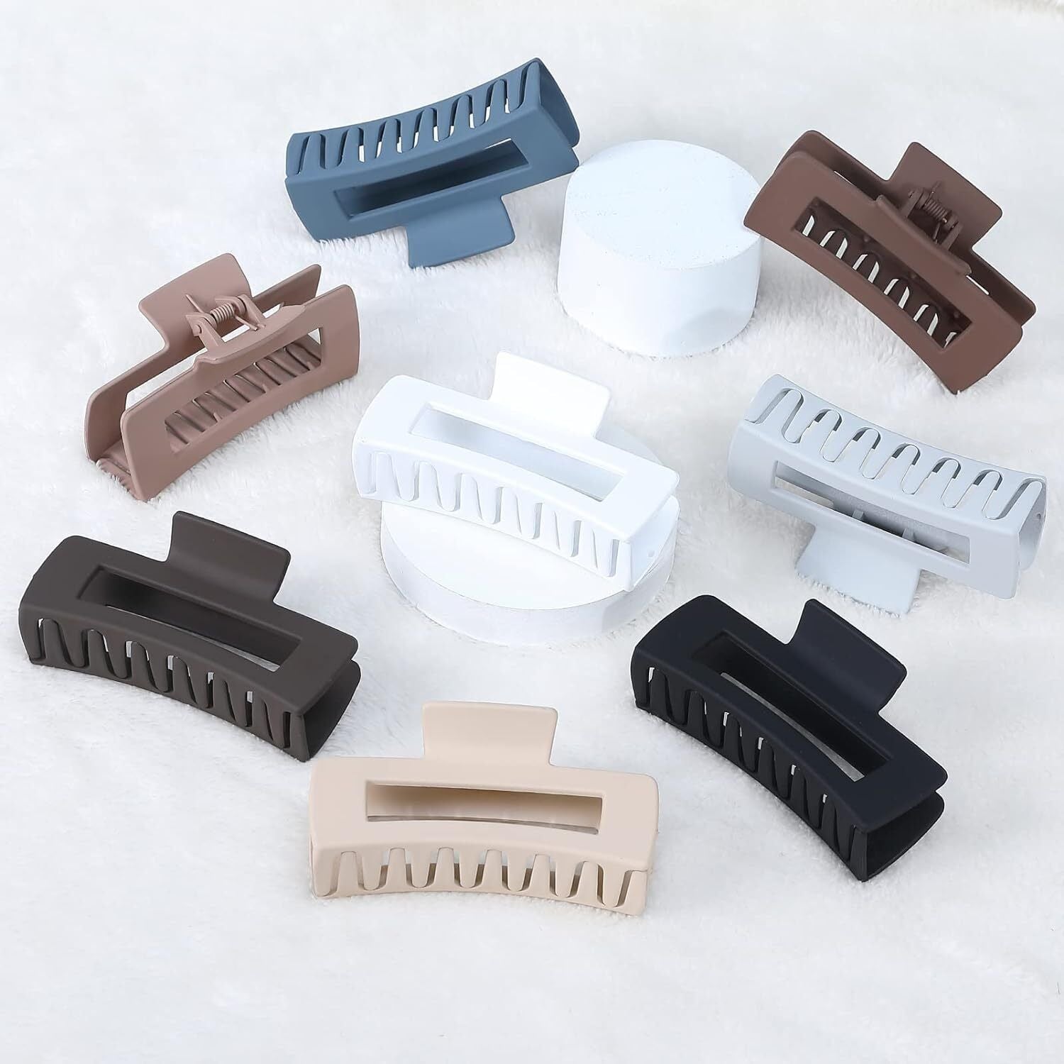 4.1 Inch Large Hair Claw Clips 8 Pcs Rectangle Big Hair Clips for Thick Hair Non